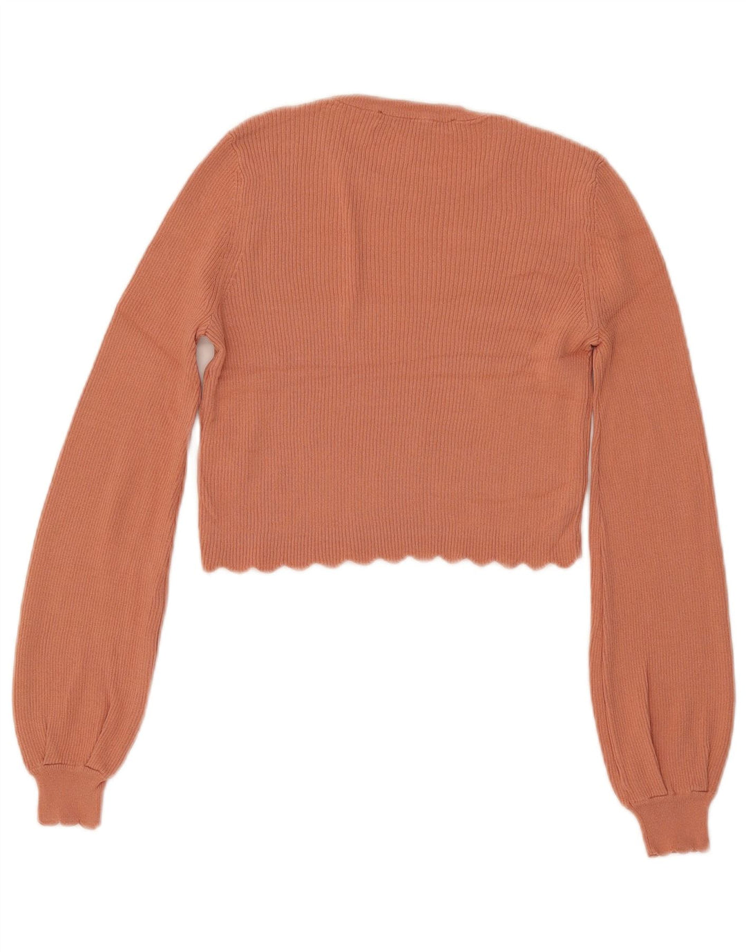 Zara Dame Jumper Sweater UK 8 Small Orange Viscose