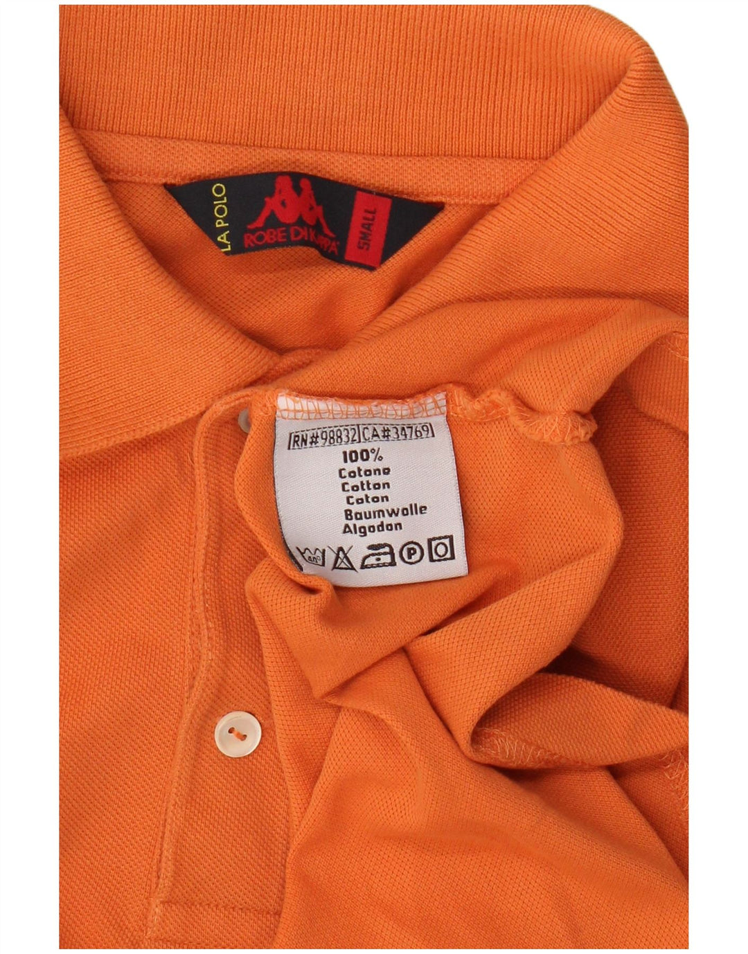 Kappa herre poloskjorte lille orange bomuld