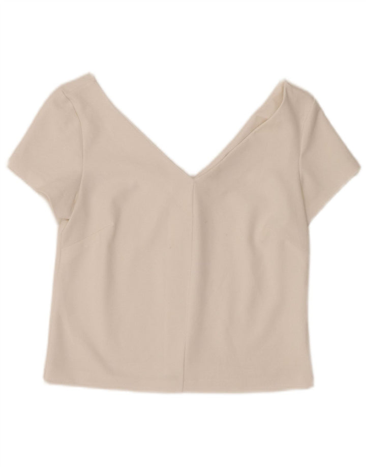 Zara Womens Crop Top UK 12 Medium White