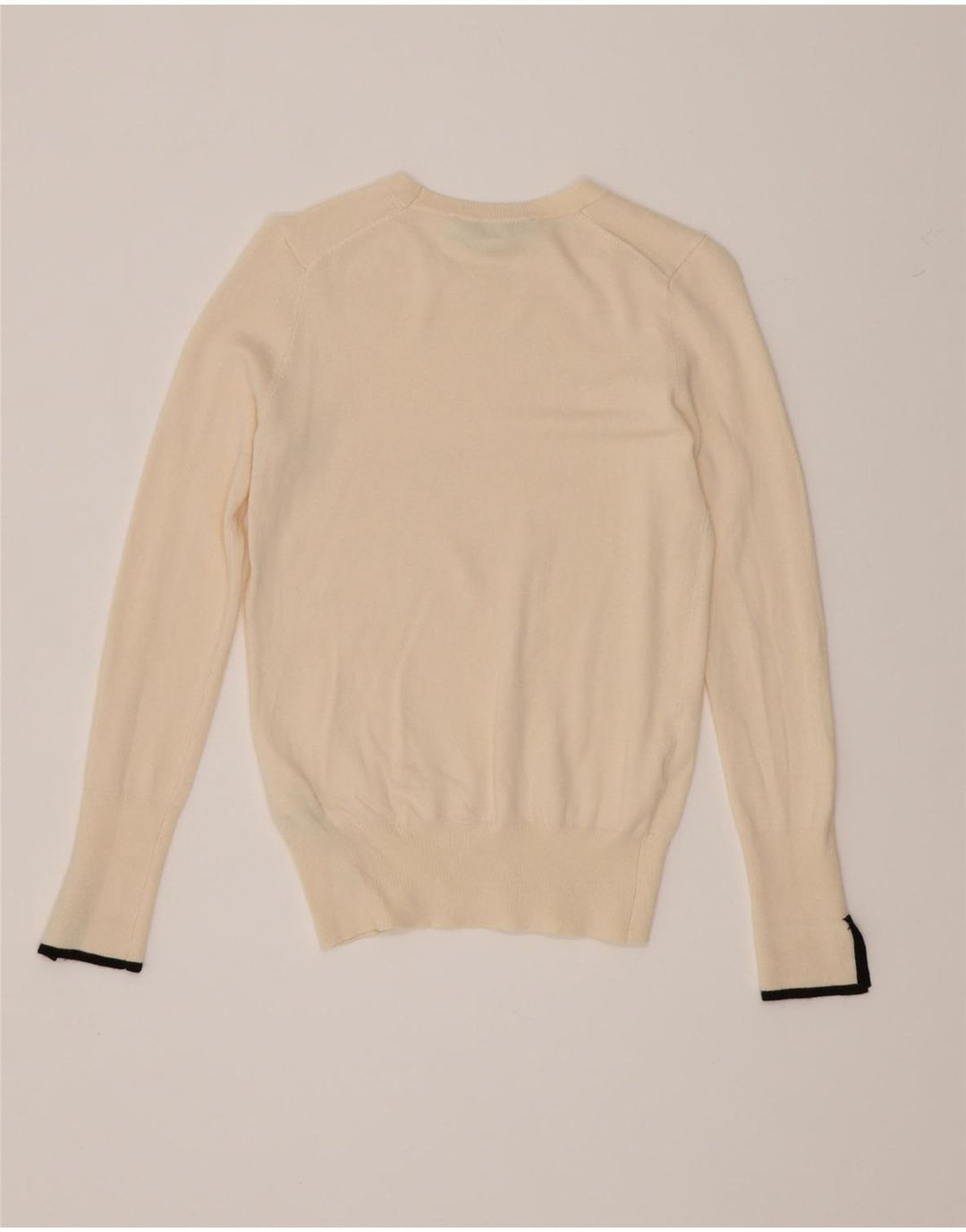 Zara Dame sweater med rund hals DK 8 Small Off White Viscose