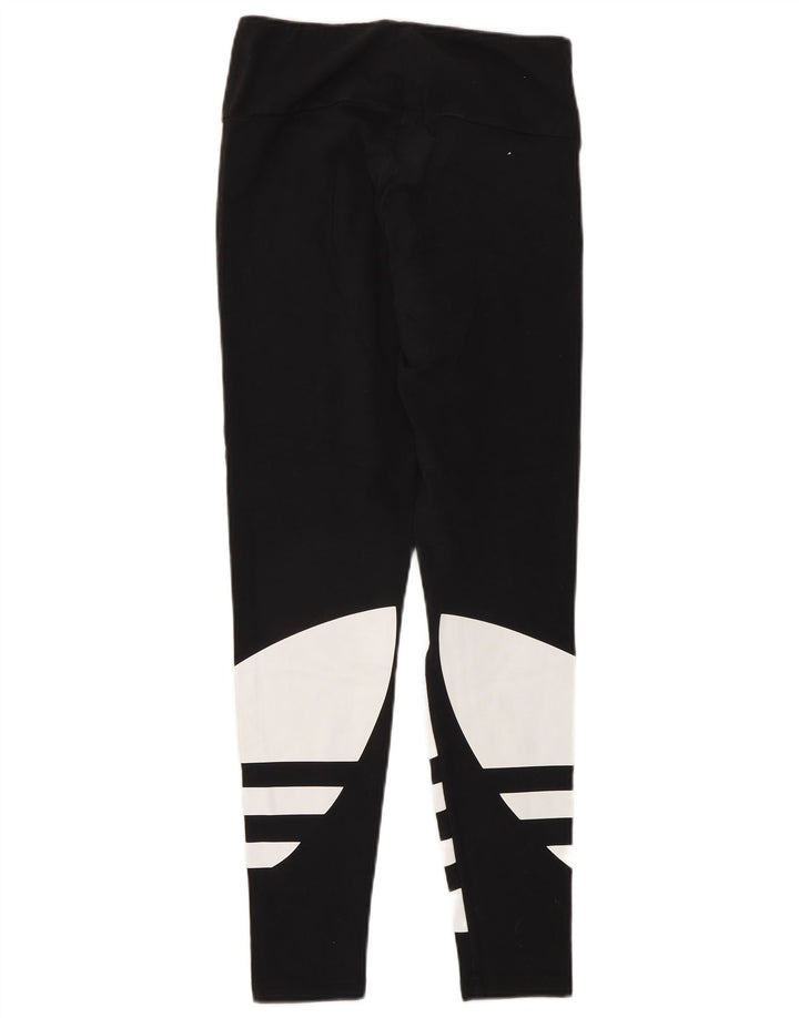 Adidas Graphic Leggings til kvinder UK 10 Small Black Colourblock