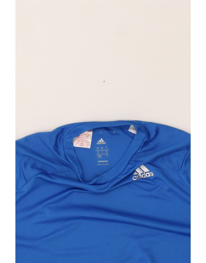 ADIDAS Boys Climacool T-Shirt Top 15-16 Years Blue Polyester Vintage Adidas and Second-Hand Adidas from Messina Hembry 