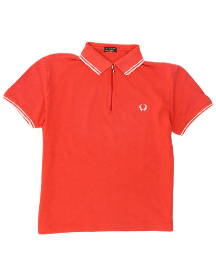 Fred Perry Dame Polo Shirt UK 20 2XL Orange Bomuld