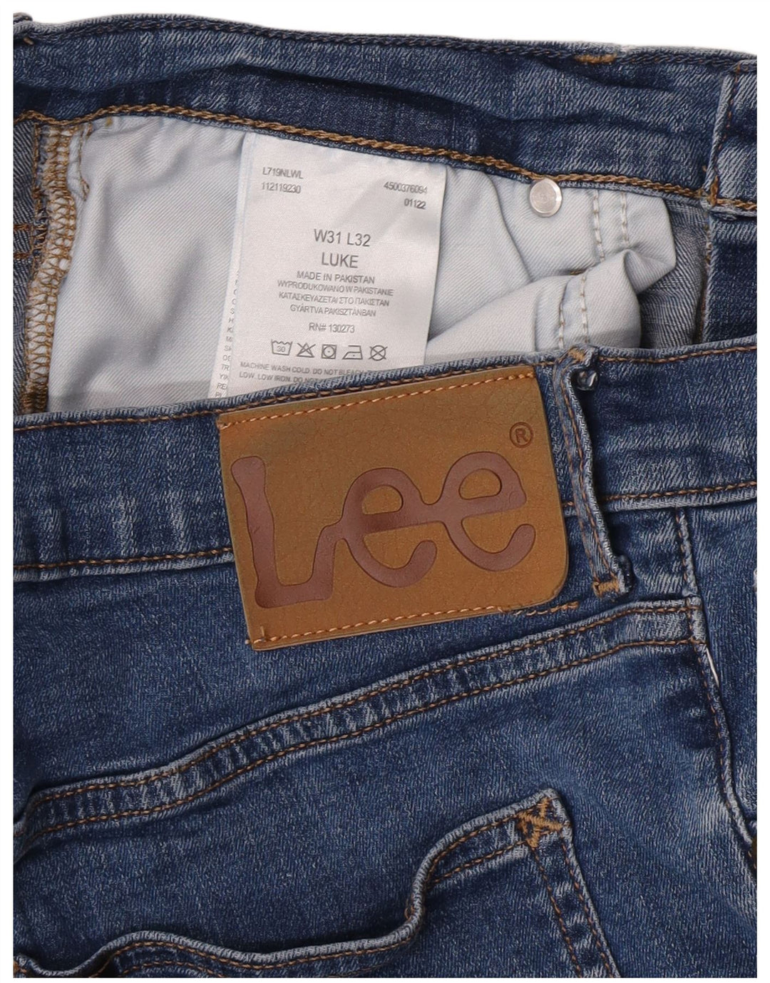 Lee Dame Luke Slim Jeans W31 L32 Blå Bomuld