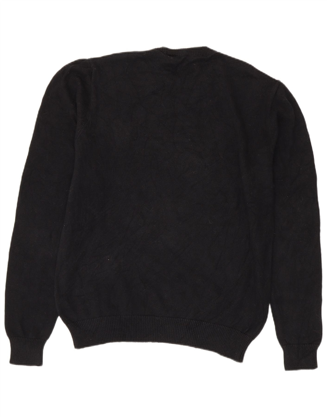 Chaps Herre Crew Neck Jumper Sweater Stor Sort Bomuld