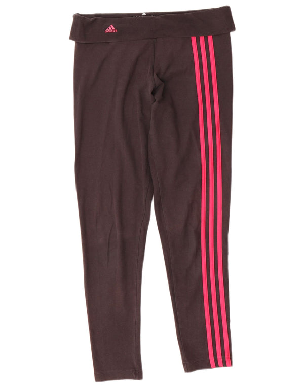 Adidas Womens Climalite Leggings UK 12/14 Medium Black Polyester