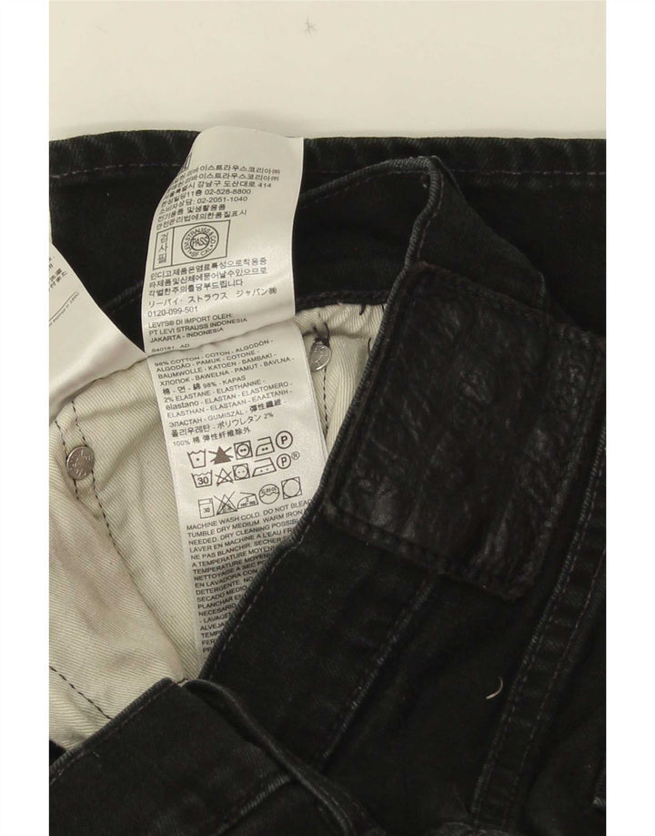 Levi's lige jeans til kvinder W32 L30 sort bomuld