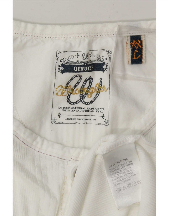 Wrangler Herre T-Shirt Top 2XL Hvid Bomuld