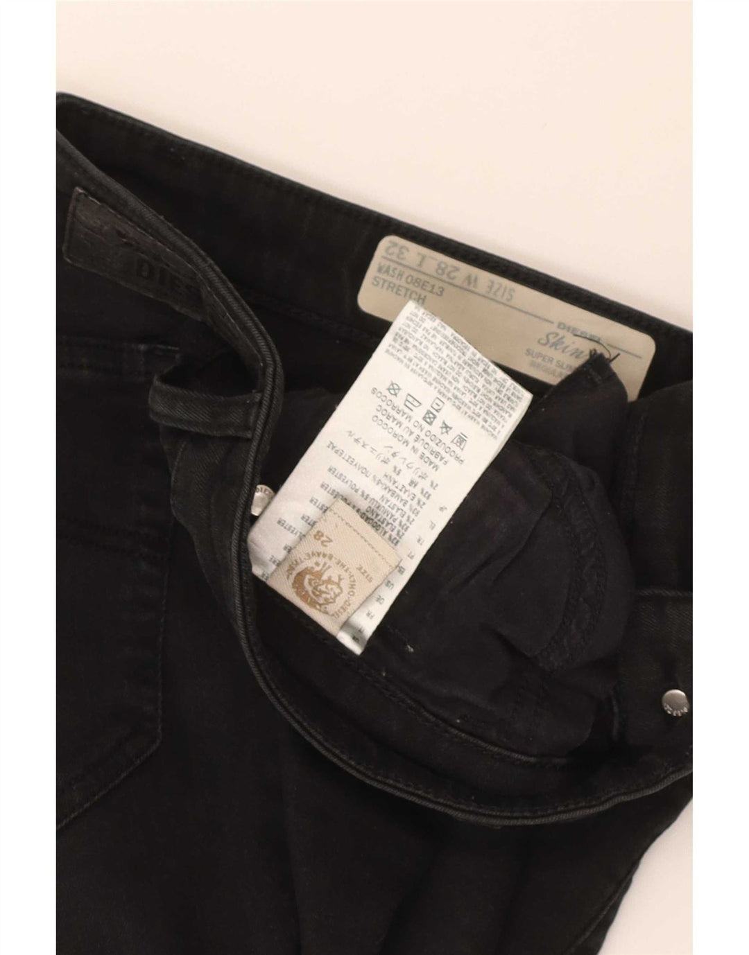 Diesel Dame Skinzee Denim Shorts W28 Medium Sort Bomuld