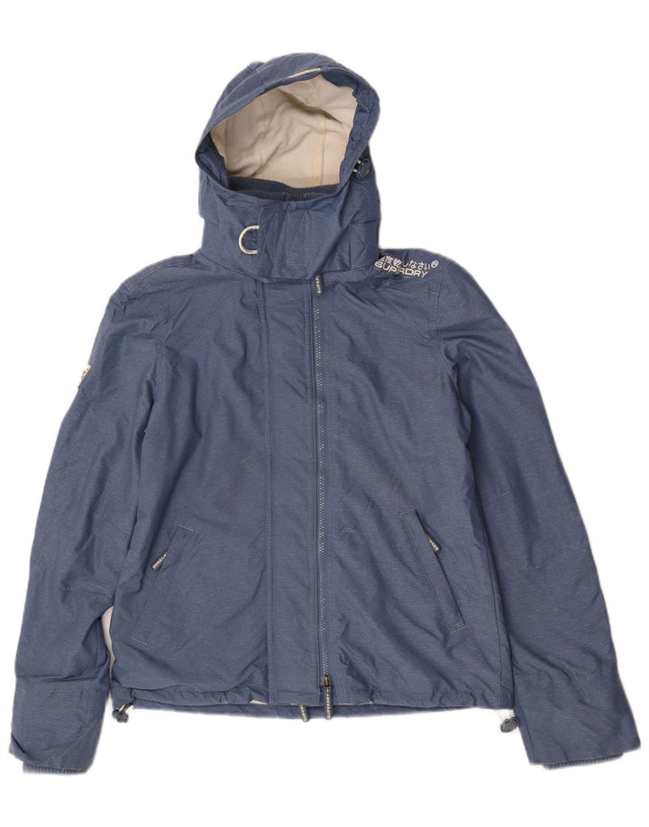 Superdry Graphic Windbreaker Jacket til kvinder UK 14 Medium Blue