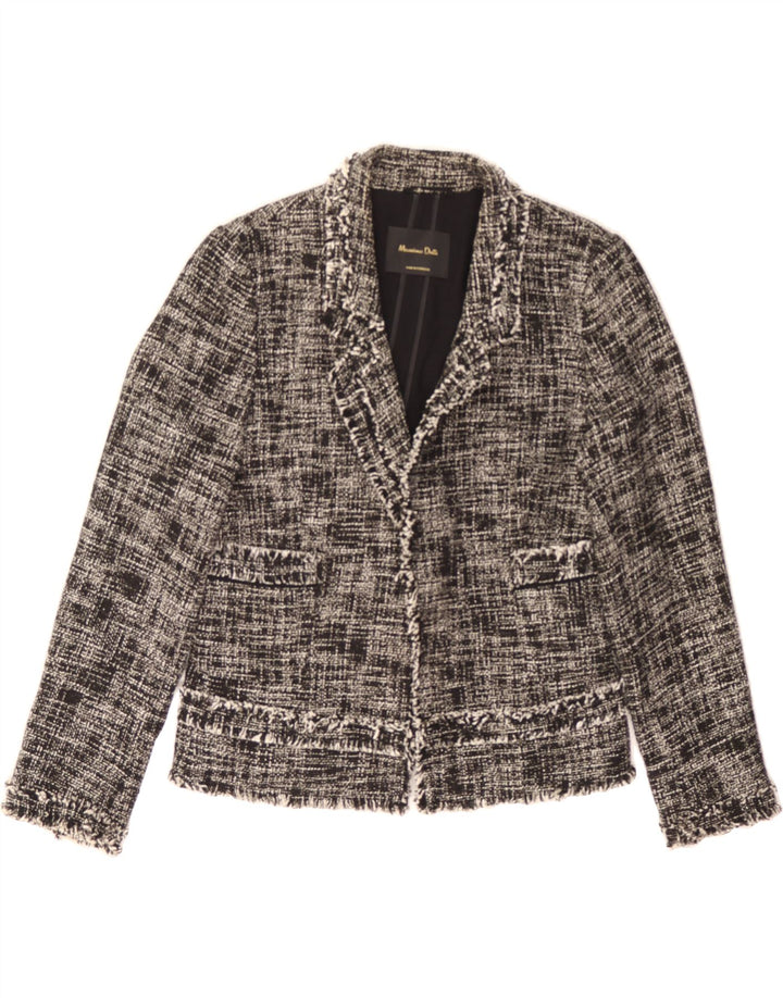 MASSIMO DUTTI Womens Blazer Jacket EU 40 Medium Grey Polyamide Vintage Massimo Dutti and Second-Hand Massimo Dutti from Messina Hembry 