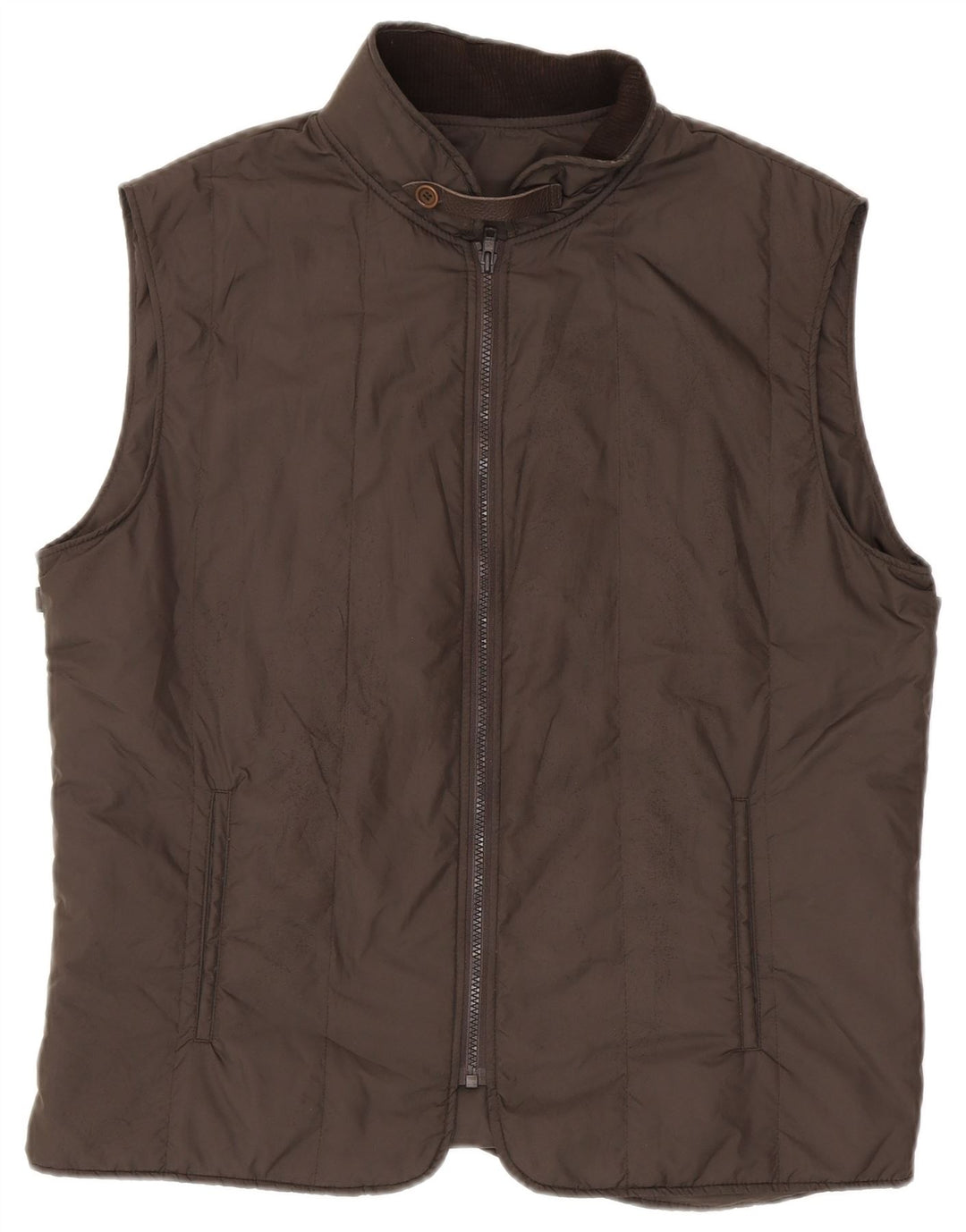Massimo Dutti Herre Liner Polstret Gilet EU 52 Stor Grå Polyester