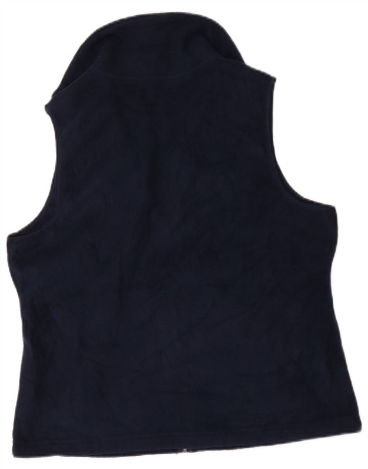 Chaps Dame Petite Fleece Gilet UK 16 Large Navy Blue Polyester