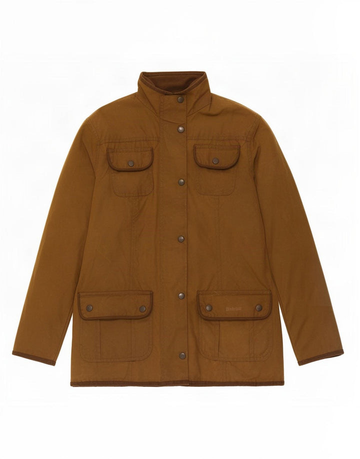 Barbour Womens vokset bomuldsjakke UK 14 Stor Brun