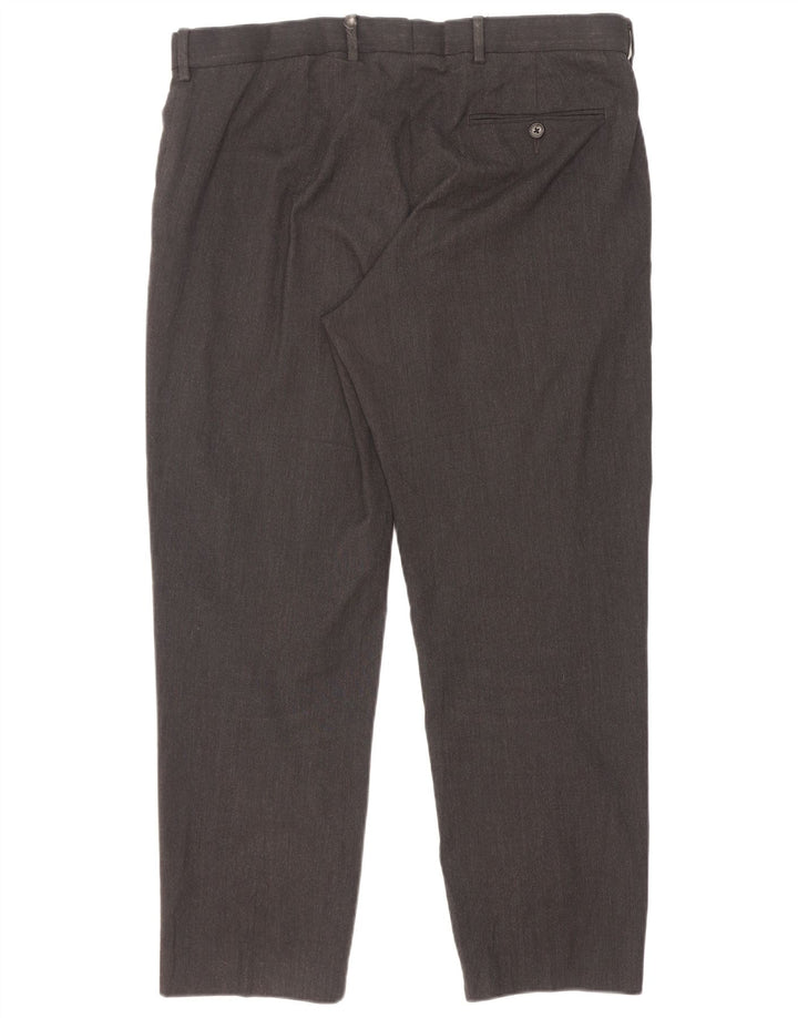 Marks & Spencer Straight Chino Bukser til mænd W36 L29 Grå Flecked