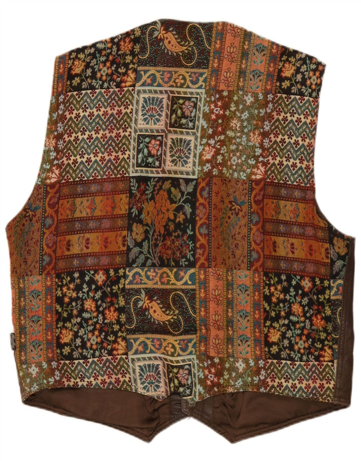 Vintage vest til mænd Stor brun geometrisk