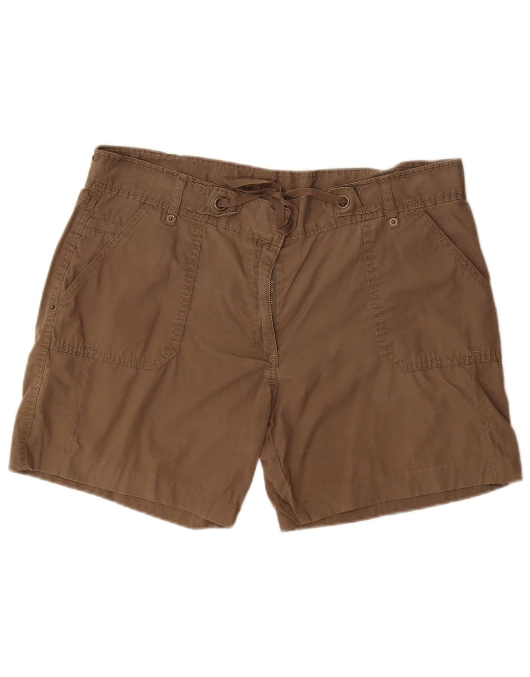 Marks & Spencer Cargo Shorts til kvinder UK 16 Large W34 Khaki Cotton