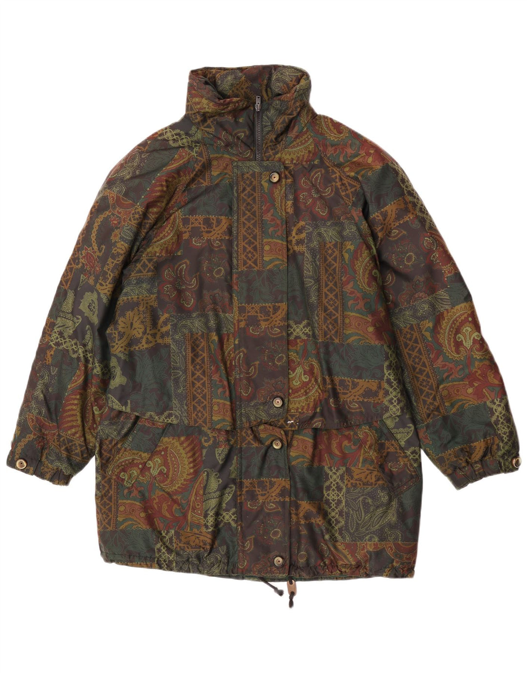FUCHS & SCHMITT Dame Windbreaker Jacket UK 10 Small Green Paisley
