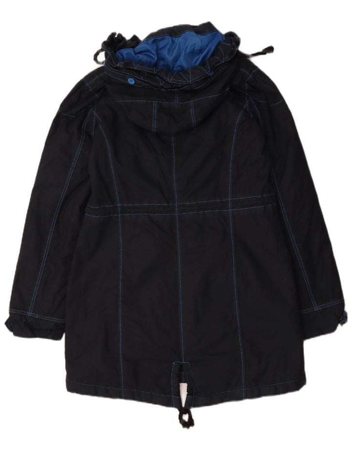 Kænguruer Dame Hooded Parka Jacket EU 36 Small Navy Blue