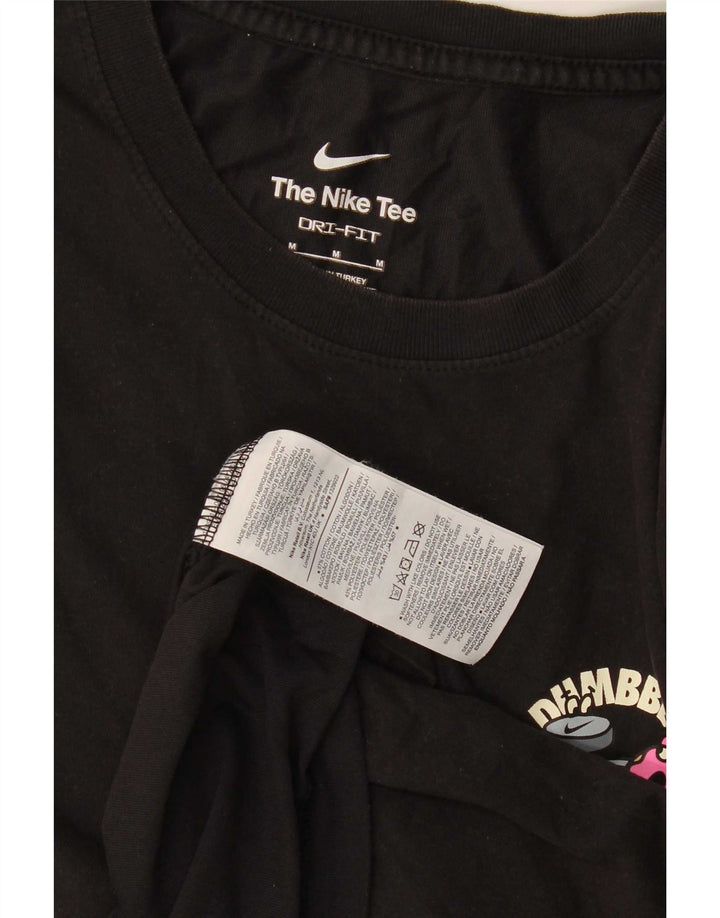 Nike Herre Dumbbells Donuts Grafisk T-shirt Top Medium Sort Bomuld