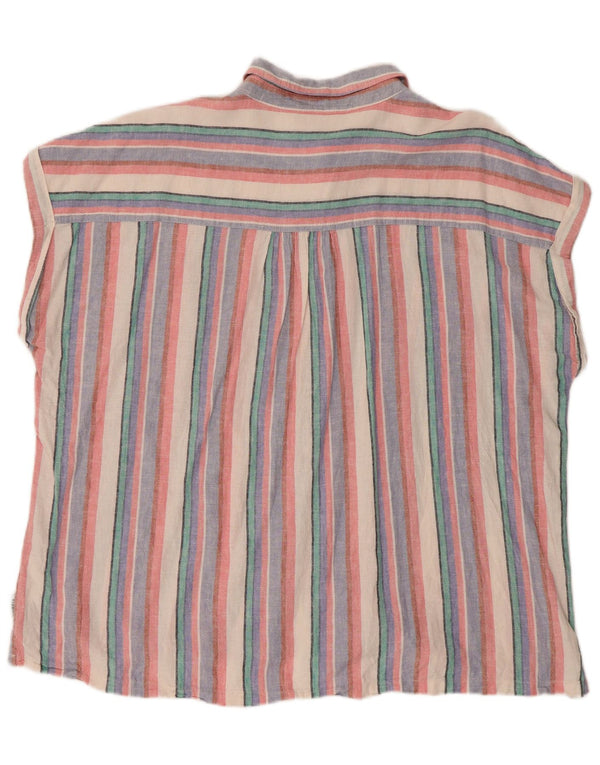 Orvis ærmeløs skjortebluse til kvinder UK 18 XL Flerfarvet stribet