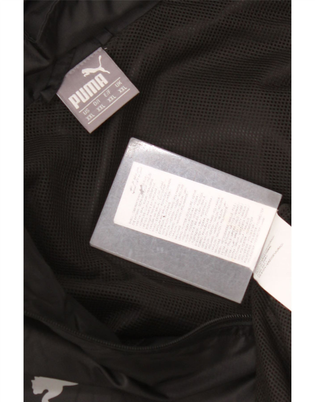 PUMA Regnjakke med hætte til mænd UK 44 2XL Sort Nylon