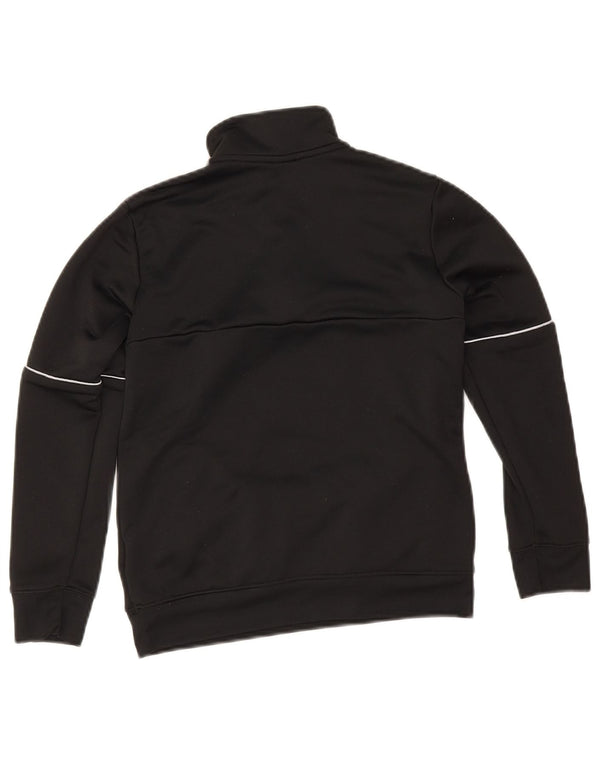 Adidas Boys Aeroready Sweatshirt med lynlås 9-10 år sort polyester