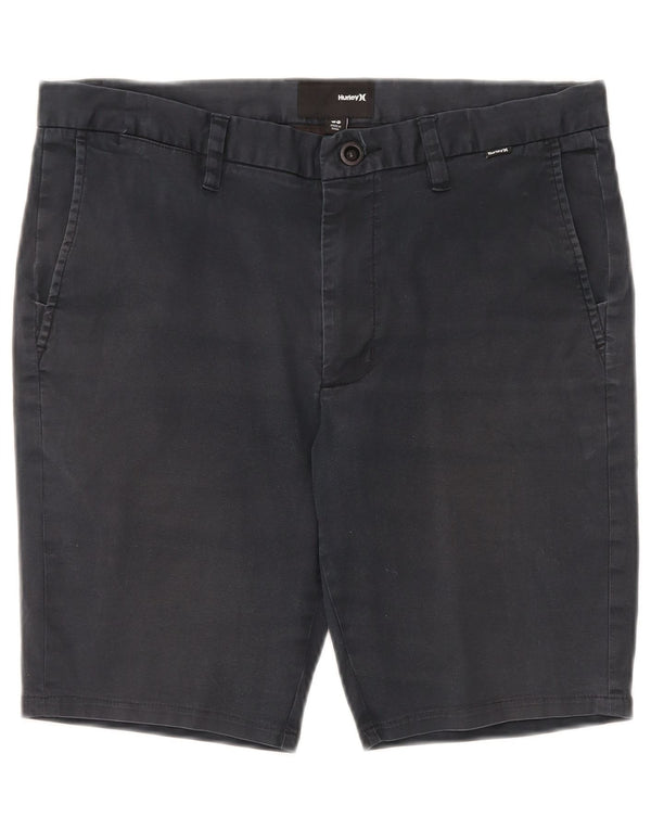 Hurley Mens Chino Shorts W33 Medium Navy Blue Cotton