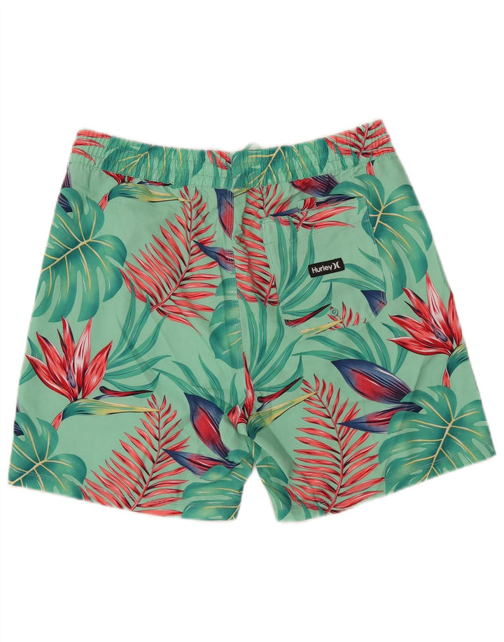 HURLEY Badeshorts til mænd Medium Green Floral Polyester