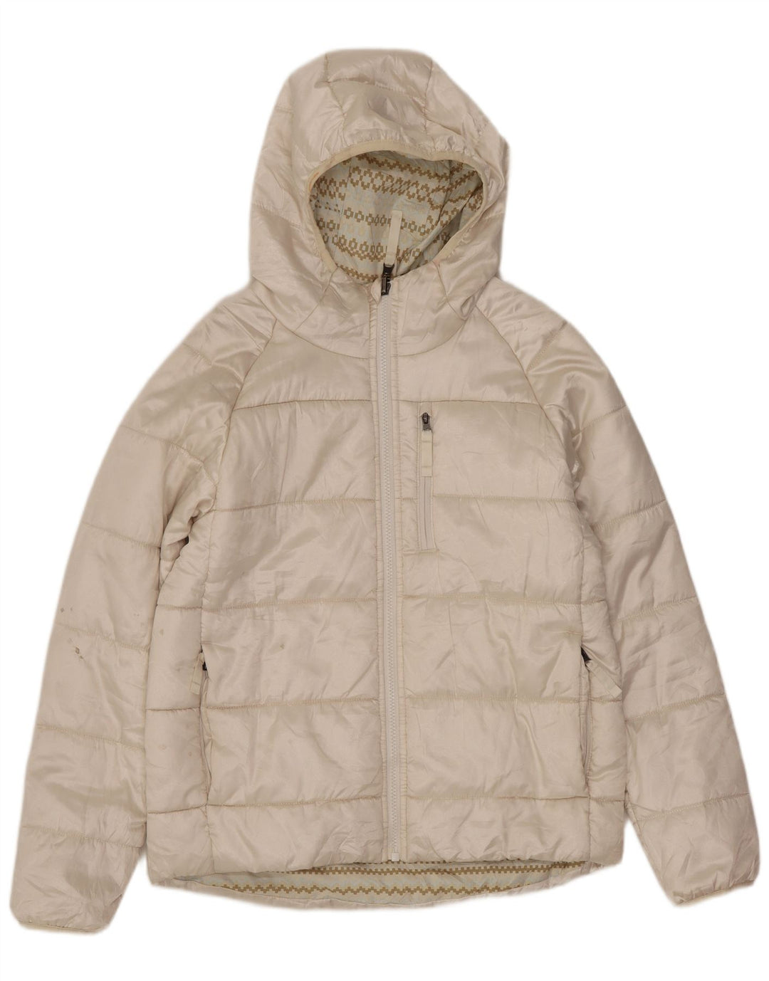The North Face piger polstret jakke 11-12 år stor råhvid polyester