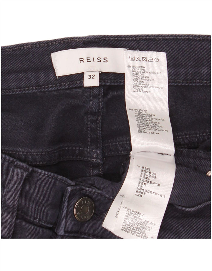Reiss Straight Jeans til mænd W32 L33 Marineblå Bomuld