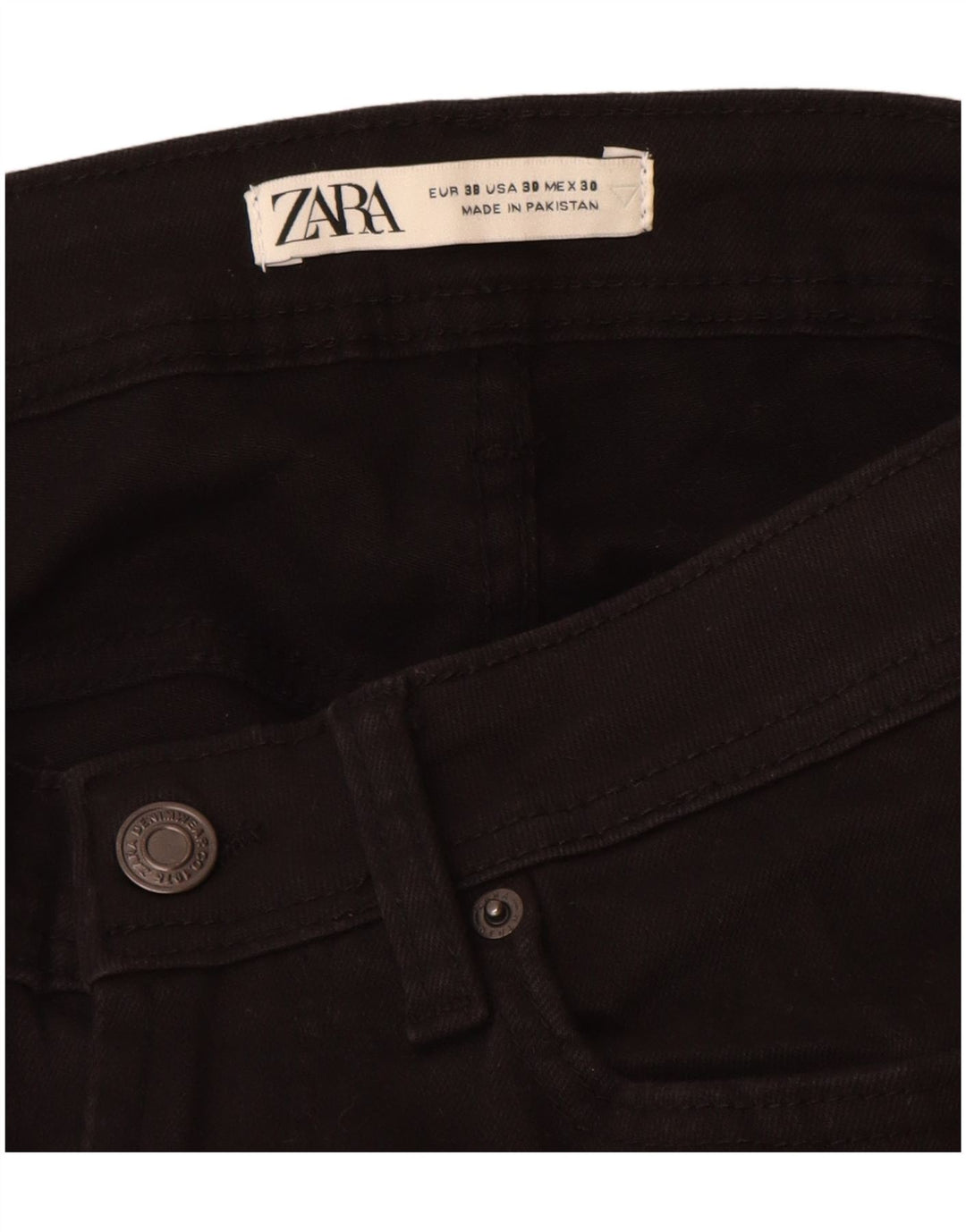 Zara Herre Skinny Jeans EU 38 Small W30 L30 Sort