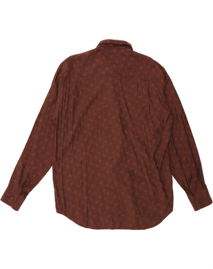 VINTAGE Mens Shirt Large Brown Paisley Vintage Vintage and Second-Hand Vintage from Messina Hembry 