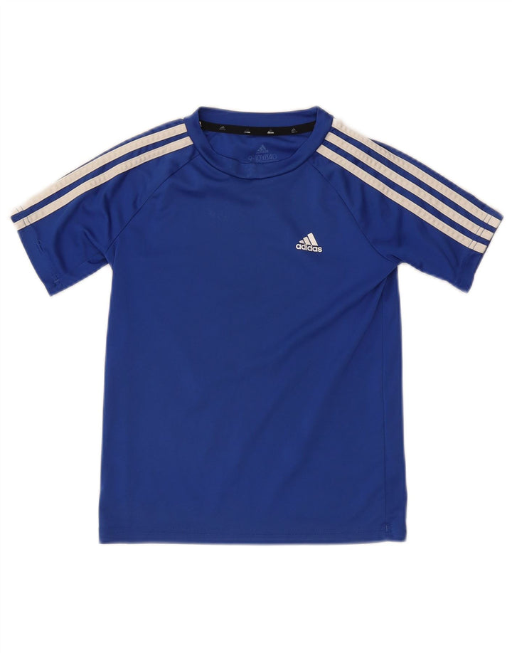 Adidas Boys Aeroready T-Shirt Top 9-10 År Blå Polyester