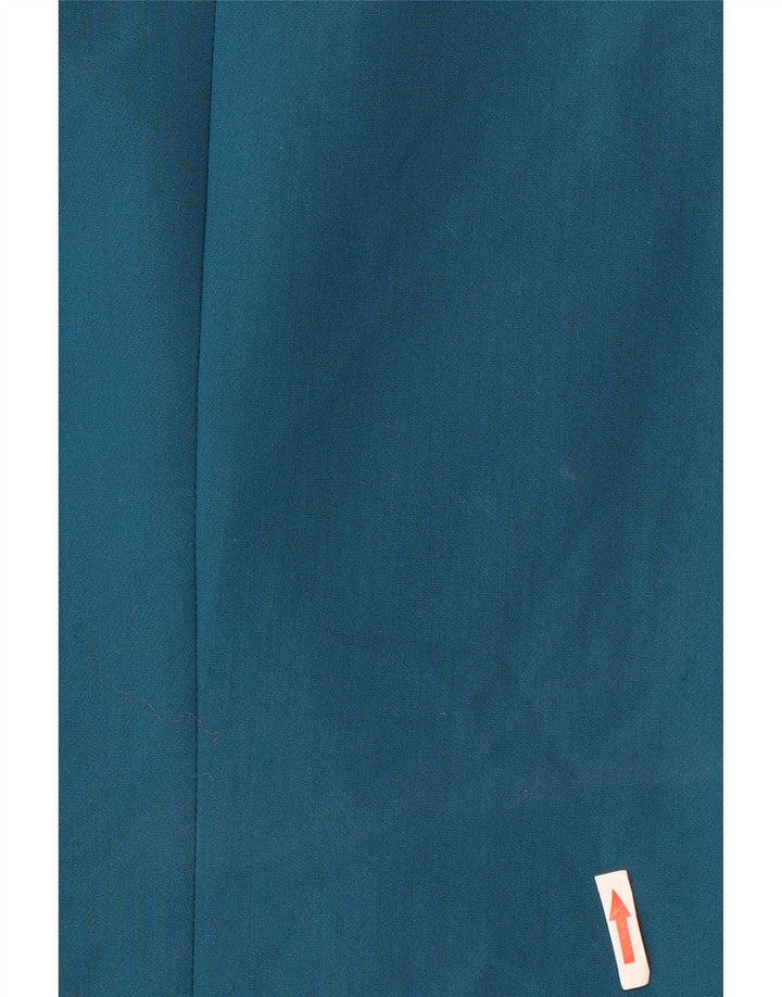 Zara Dame Dobbeltradet Blazer Jacket UK 12 Medium Blue Polyester