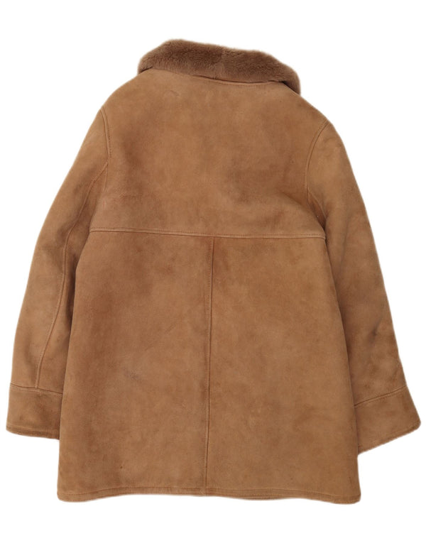 Vintage dame shearling frakke UK 16 stort beige fåreskind