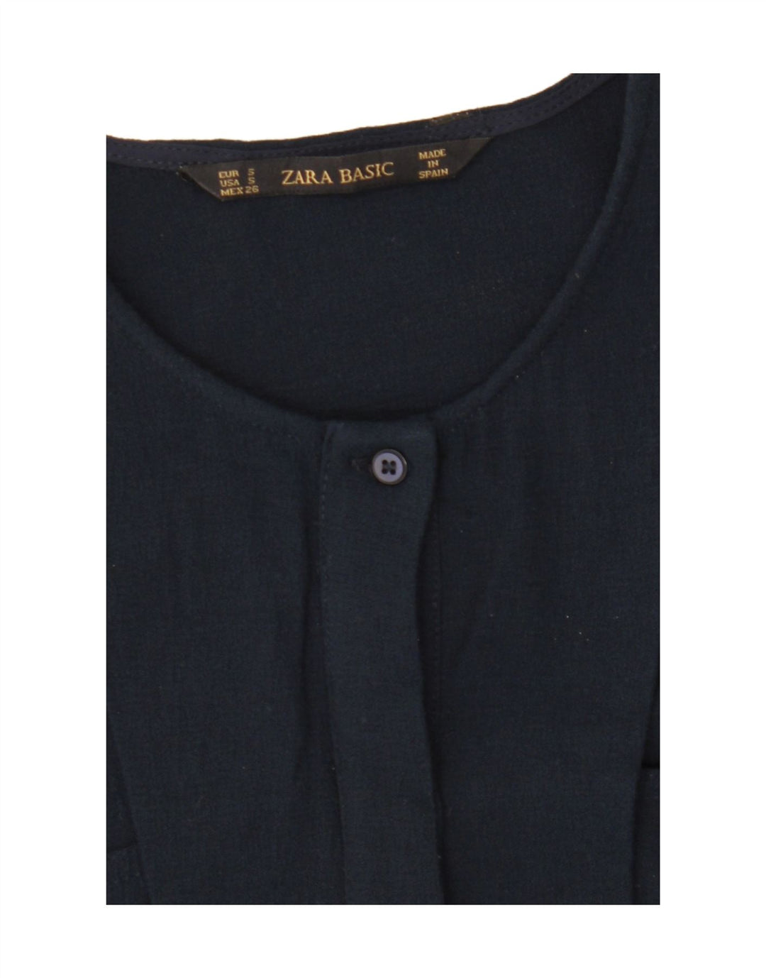 ZARA Womens A-Line Dress UK 10 Small Navy Blue Vintage Zara and Second-Hand Zara from Messina Hembry 