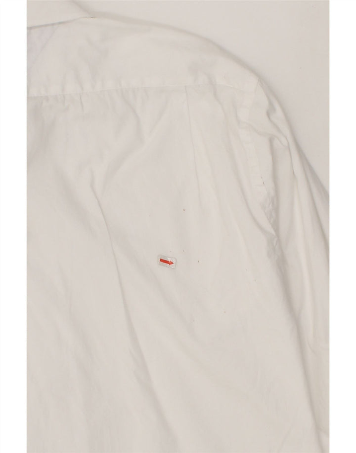 TOMMY HILFIGER Mens Shirt Size 16 Large White Cotton Vintage Tommy Hilfiger and Second-Hand Tommy Hilfiger from Messina Hembry 