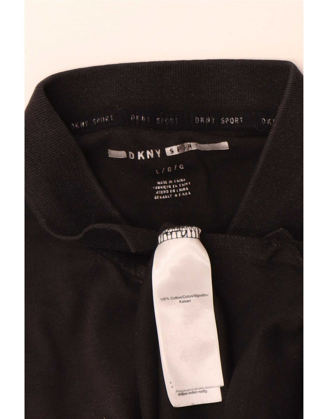 Dkny Herre Polo Shirt Stor Sort Bomuld