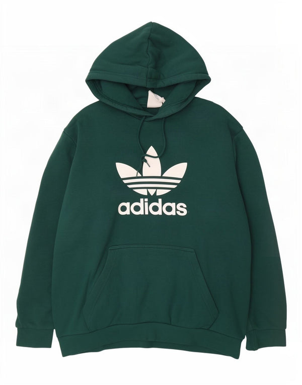 Adidas Grafisk hættetrøje til mænd XL Grøn bomuld