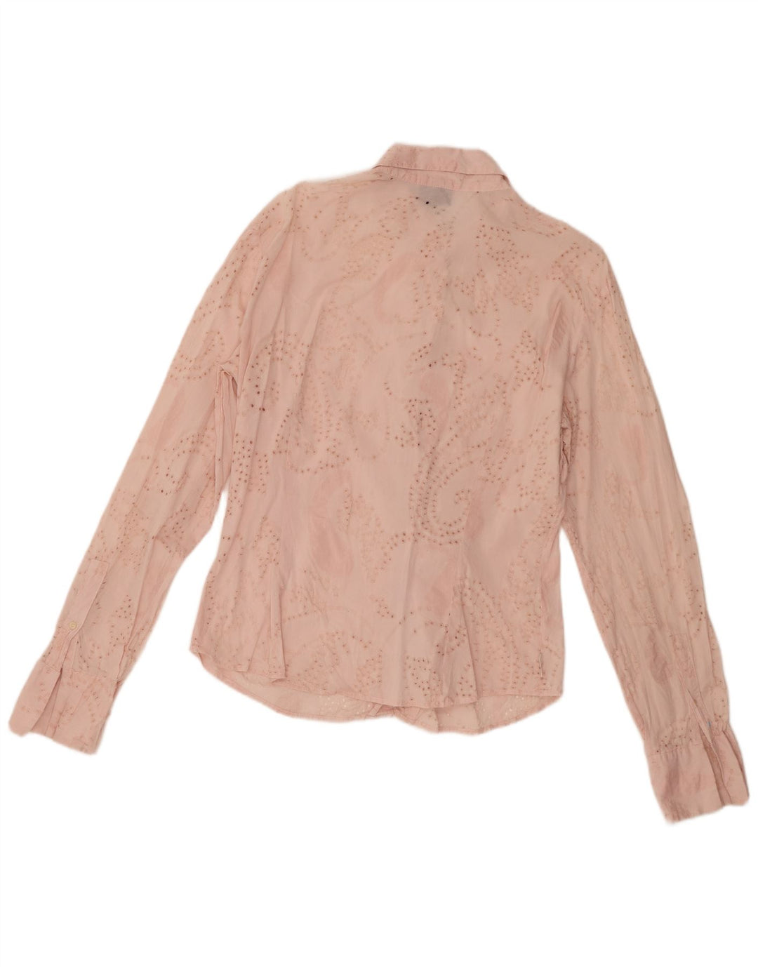 Trussardi Dame Se Through Shirt Bluse UK 14 Medium Pink