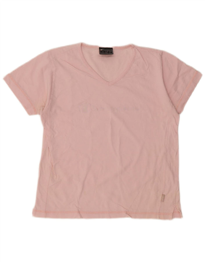 CHAMPION Dame Grafisk T-Shirt Top UK 10 Small Pink