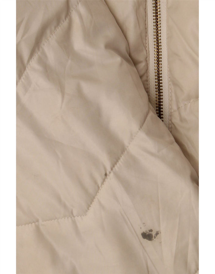 Marks & Spencer Dame Hætte Oversized Polstret Frakke UK 14 Medium Off White