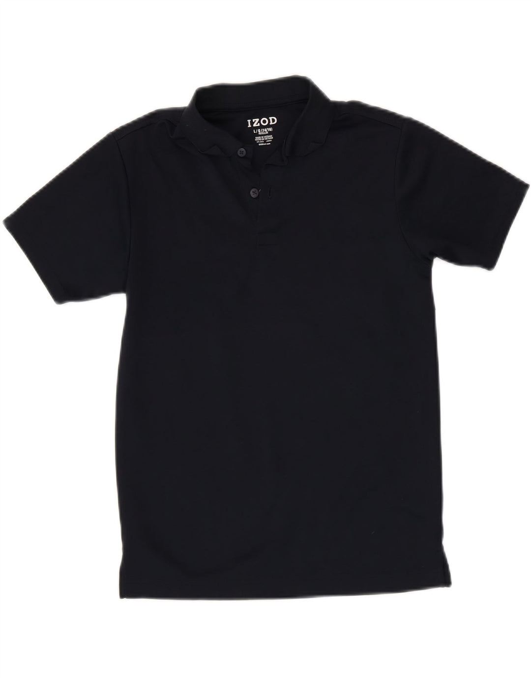 IZOD Boys Regular Polo Shirt 14-15 Years Large Black Polyester Vintage Izod and Second-Hand Izod from Messina Hembry 