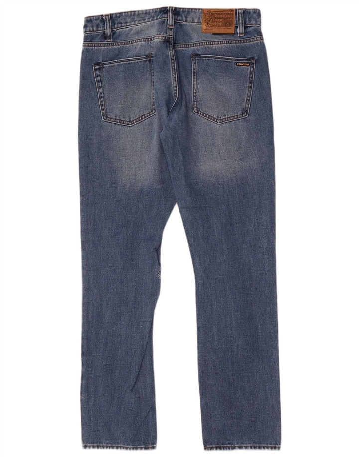 Volcom Herre Vorta Slim Fit Straight Jeans W30 L32 Blå Bomuld