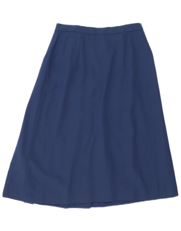Max Mara Kvinder Plisseret A-Line nederdel UK 16 Large W28 Navy Blue