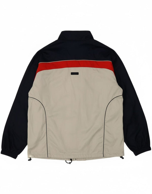 Asics Mens Tracksuit Top Jacket 2XL Grey Colourblock Polyester