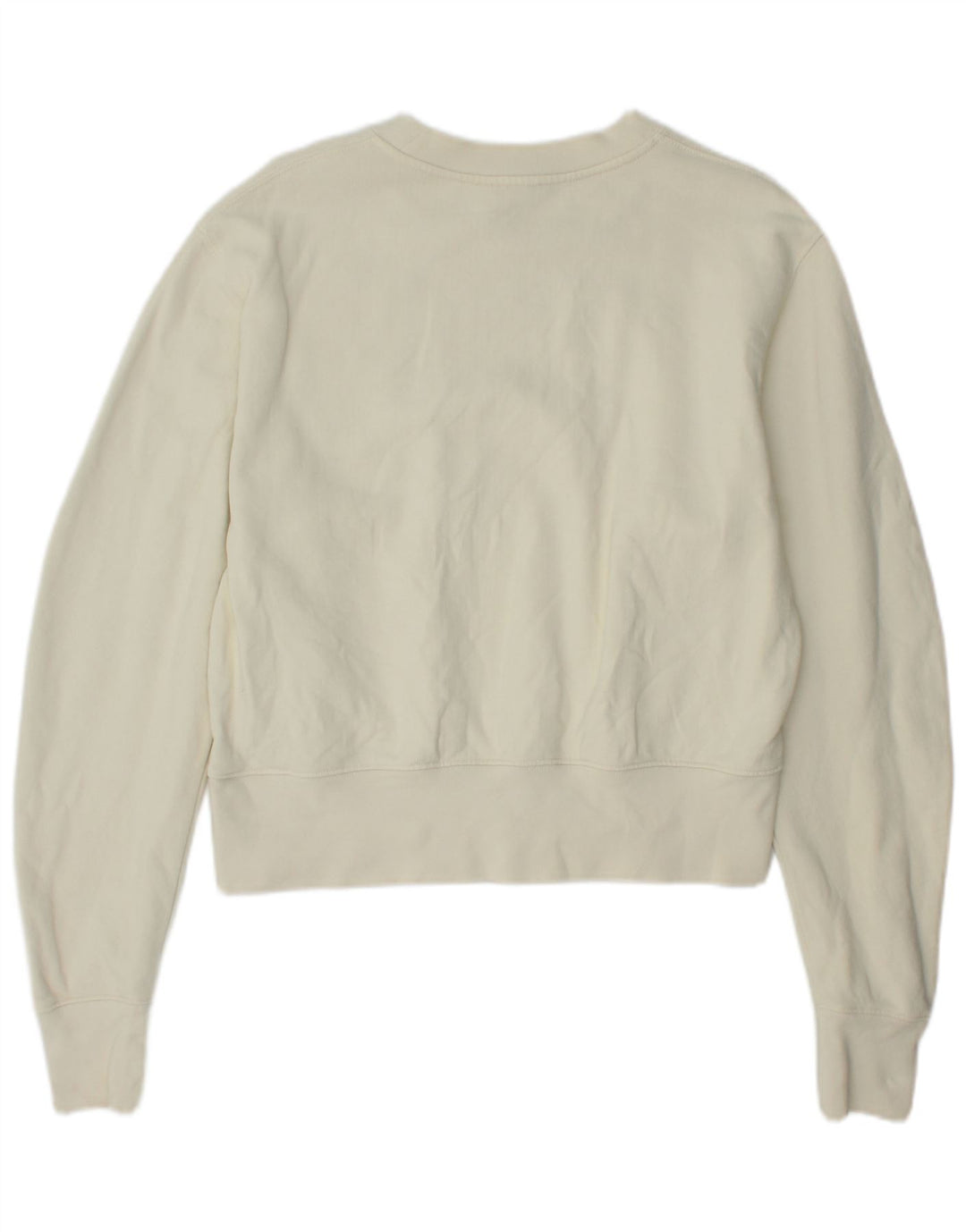 Cos Dame Oversized Sweatshirt Jumper UK 10 Small Off White Bomuld