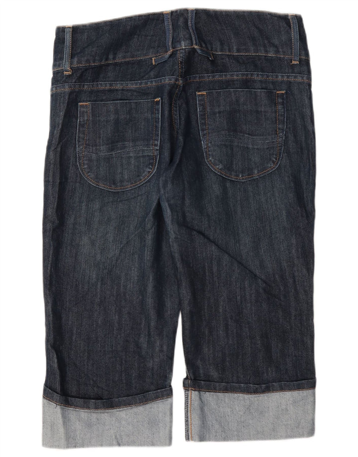 Lee Womens Bermuda Denim Shorts US 6 Medium W30 Navy Blue Bomuld
