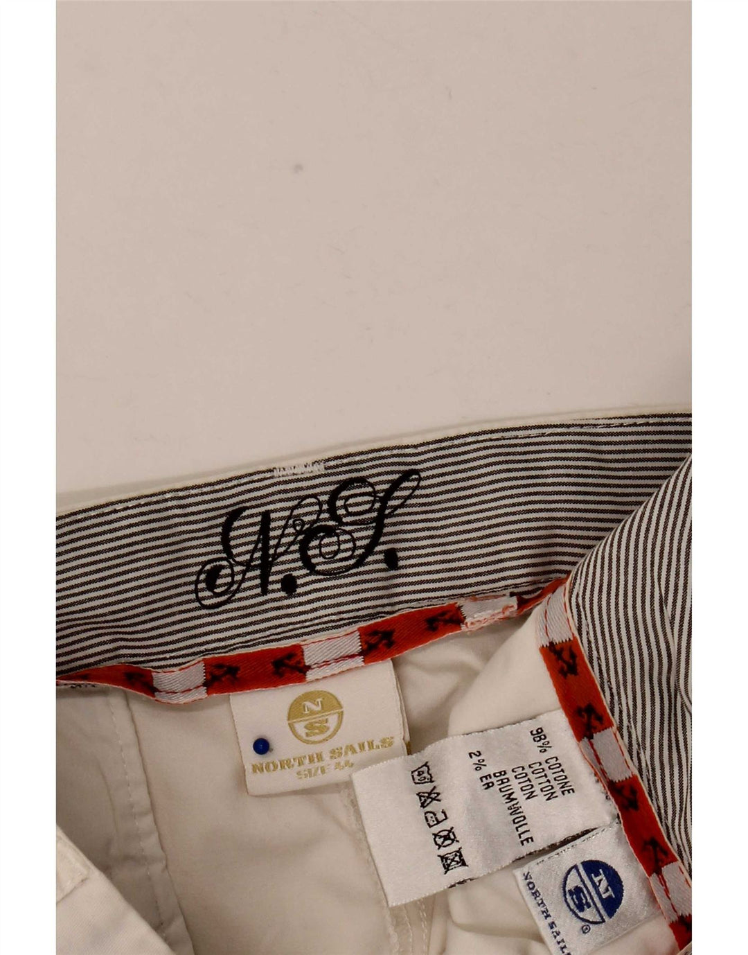 North Sails Dame Lige Chinobukser IT 44 Medium W32 L25 Hvid